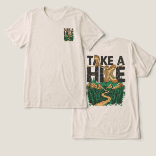 Take a Hike – Funny Hiking Quote with Boot Tri-Blend Shirt