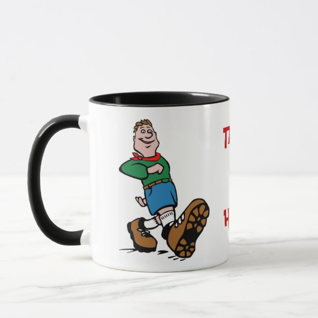 TAKE A HIKE, Hiker Ceramic Mug (Left)