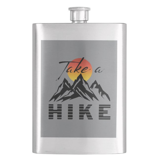 Take A Hike Hip Flask (Front)