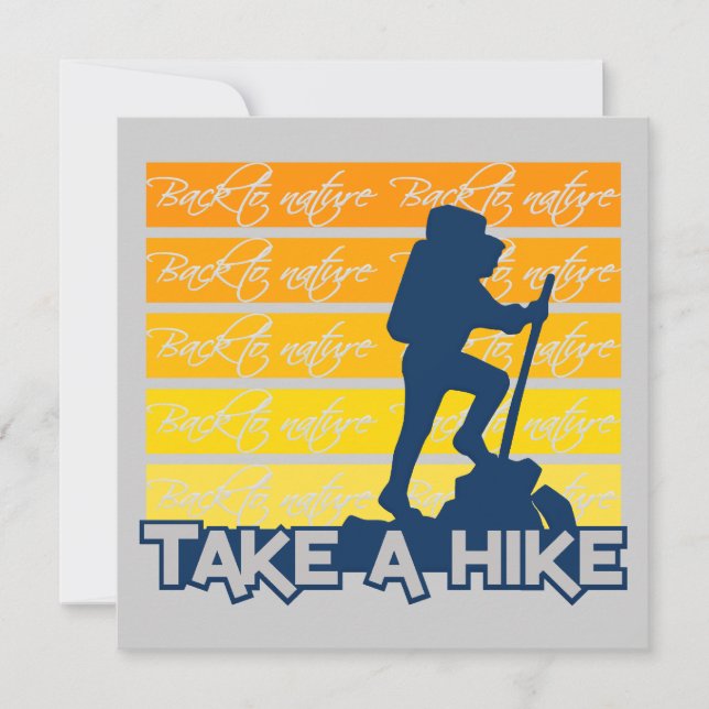 Take a Hike invitation, customisable Invitation (Front)