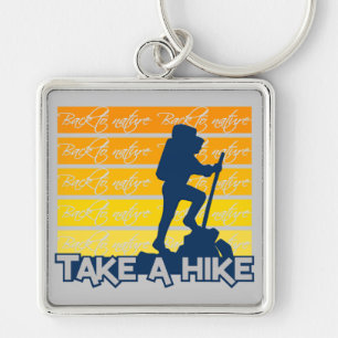 Take a hike key chain, large ring