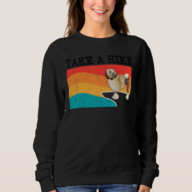 Take A Hike Lowchen Graphic Hiking Sweatshirt (Front)