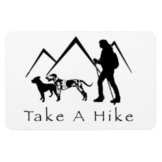 Take a Hike Magnet- Catahoula/Pitbull Magnet