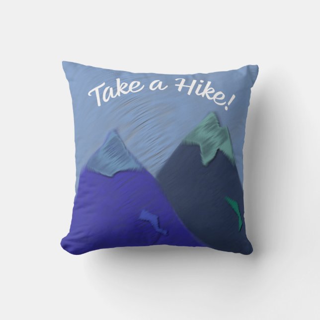 Take a Hike Mountain Peak Cushion (Front)