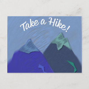 Take a Hike Mountain Peak Holiday Postcard