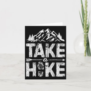 Take A Hike Outdoor Hiking Nature Hiker Vintage Me Card