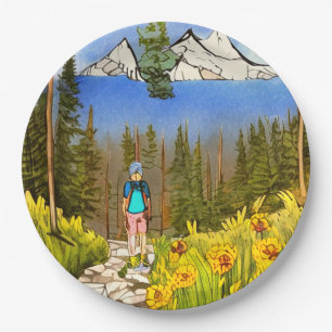Take a Hike Paper Plate
