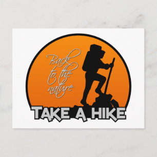 Take a Hike postcard, customisable Postcard