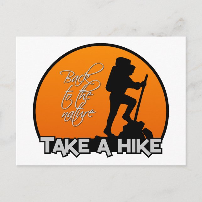 Take a Hike postcard, customisable Postcard (Front)