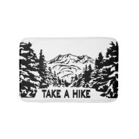 Take a Hike quote monochrome mountain landscape