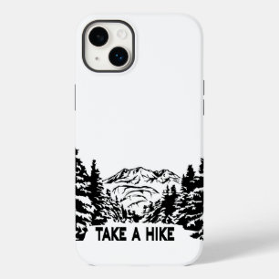 Take a Hike quote monochrome mountain landscape Case-Mate iPhone 14 Plus Case