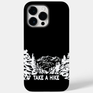 Take a Hike quote monochrome mountain landscape Case-Mate iPhone 14 Pro Max Case