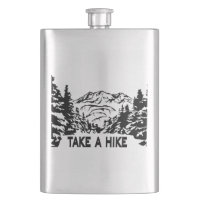 Take a Hike quote monochrome mountain landscape