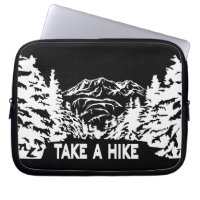 Take a Hike quote monochrome mountain landscape
