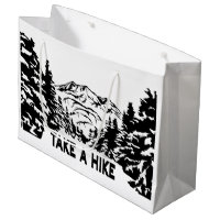Take a Hike quote monochrome mountain landscape