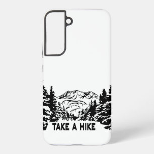 Take a Hike quote monochrome mountain landscape Samsung Galaxy Case