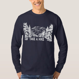 Take a Hike quote monochrome mountain landscape T-Shirt