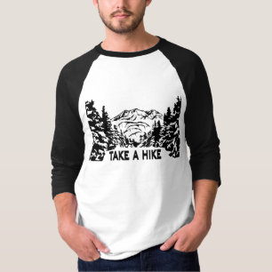 Take a Hike quote monochrome mountain landscape T-Shirt