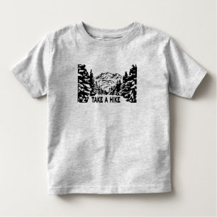Take a Hike quote monochrome mountain landscape Toddler T-Shirt