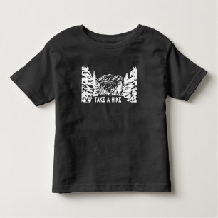 Take a Hike quote monochrome mountain landscape Toddler T-Shirt