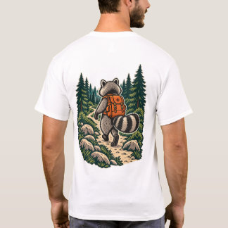 Take A Hike Racoon Hiker Vintage Outdoor Tee