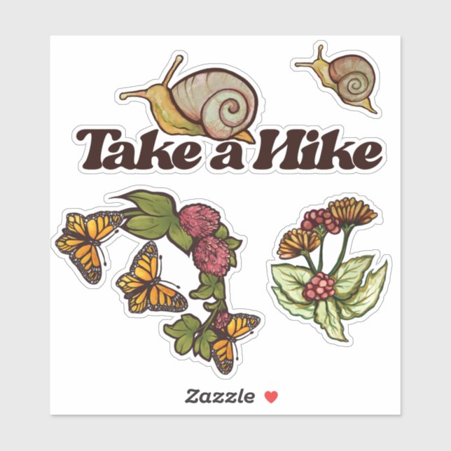 Take a Hike Snail Nature Lover Snails Hiking       (Sheet)