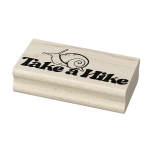 Take a Hike Snail Nature Lover Snails Hiking       Rubber Stamp