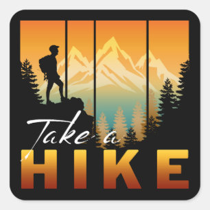 Take A Hike Square Sticker