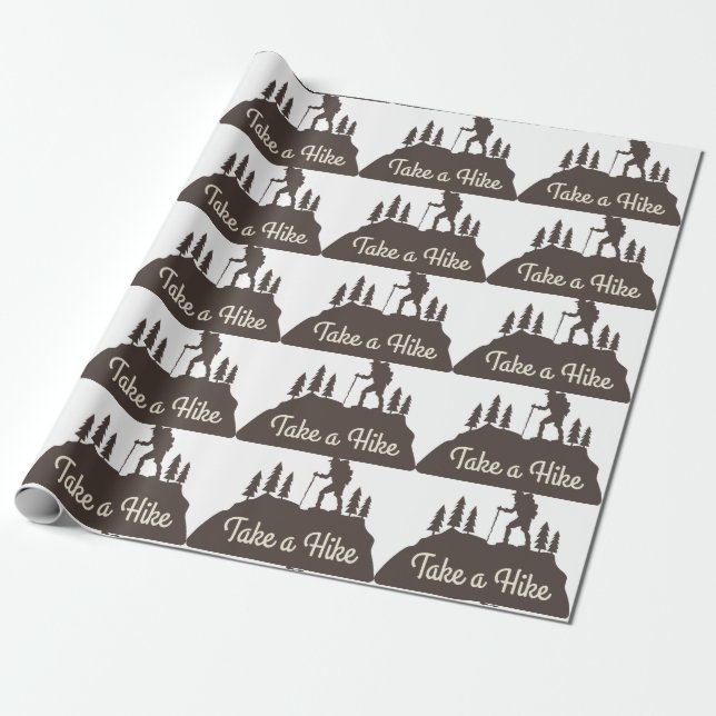 Take A Hike Wrapping Paper (Unrolled)