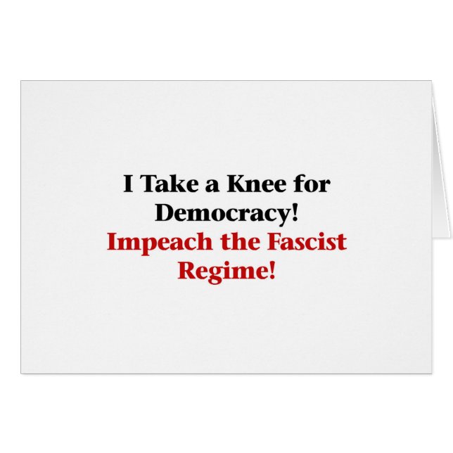 Take a Knee for Democracy (Front Horizontal)