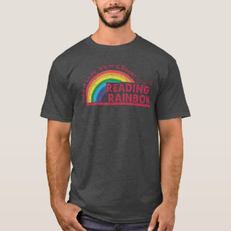 Take A Look A Book Vintage Reading Librarian Rainb T-Shirt
