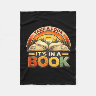 Take a look in a book motivating teachers fleece blanket