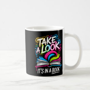 Take a look in a book street art team bookworm coffee mug