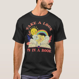 Take A Look Its In A Book Rainbow Clouds T-Shirt