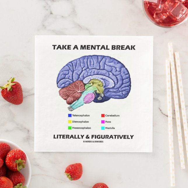 Take A Mental Break Literally & Figuratively Brain Napkin (Insitu)