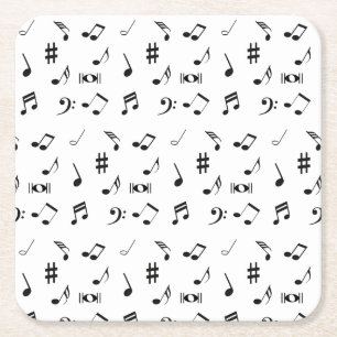 Take A Note Square Paper Coaster