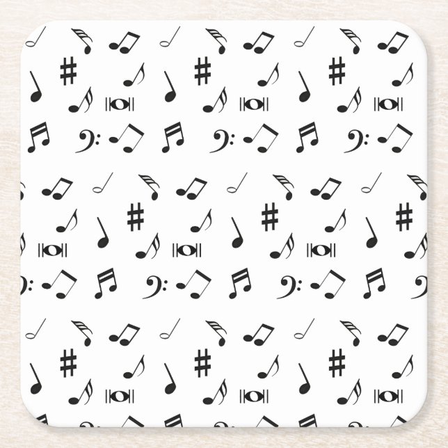Take A Note Square Paper Coaster (Front)