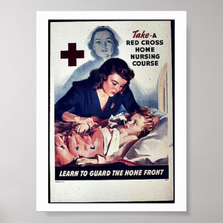 Take-A Red Gross Home Nursing Course Poster