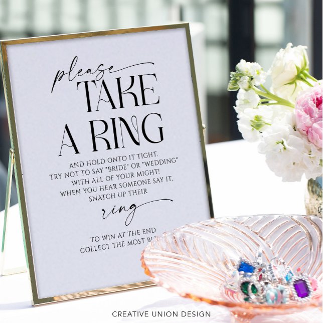 Take A Ring Game Bridal Shower Game Flyer (Creator Uploaded)