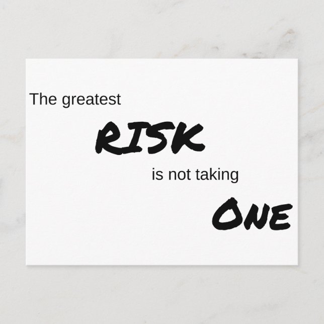 Take a risk postcard (Front)