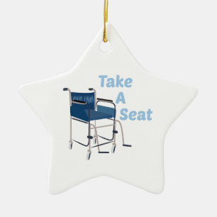 Take A Seat Ceramic Ornament