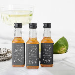 Take a Shot, She's Tying the Knot Bachelorette Liquor Bottle Label<br><div class="desc">Get the party started with these cute bottle labels for bachelorette parties or hen nights. Design features "take a shot,  [Name} is tying the knot" in classic serif and calligraphy script lettering on a soft ash black background.</div>