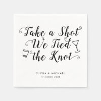 Take A Shot Tied the Knot Wedding Cocktail Drink