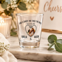 Take a Shot We Tied the Knot Photo Shot Glass