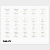 Take A Shot We Tied The Knot Wedding Favor Classic Round Sticker (Sheet)
