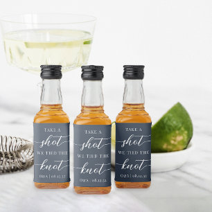 Take a Shot, We Tied the Knot Wedding Favour Liquor Bottle Label