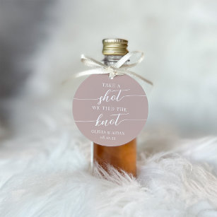 Take a Shot, We Tied the Knot Wedding Favour Tags