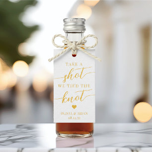 Take a Shot, We Tied the Knot Wedding Gift Tags