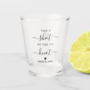 Take a Shot We Tied the Knot Wedding Liquor Shot Glass