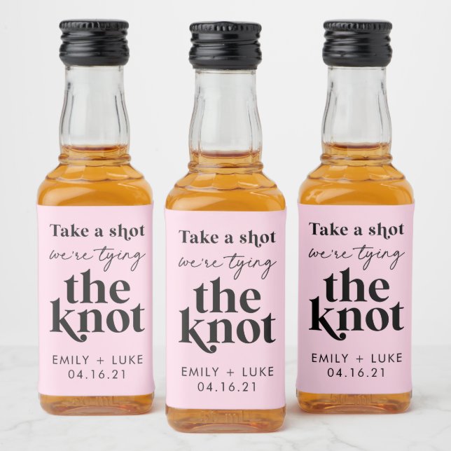 Take a Shot We're Tying the Knot Engagement Favour Liquor Bottle Label (Bottles)